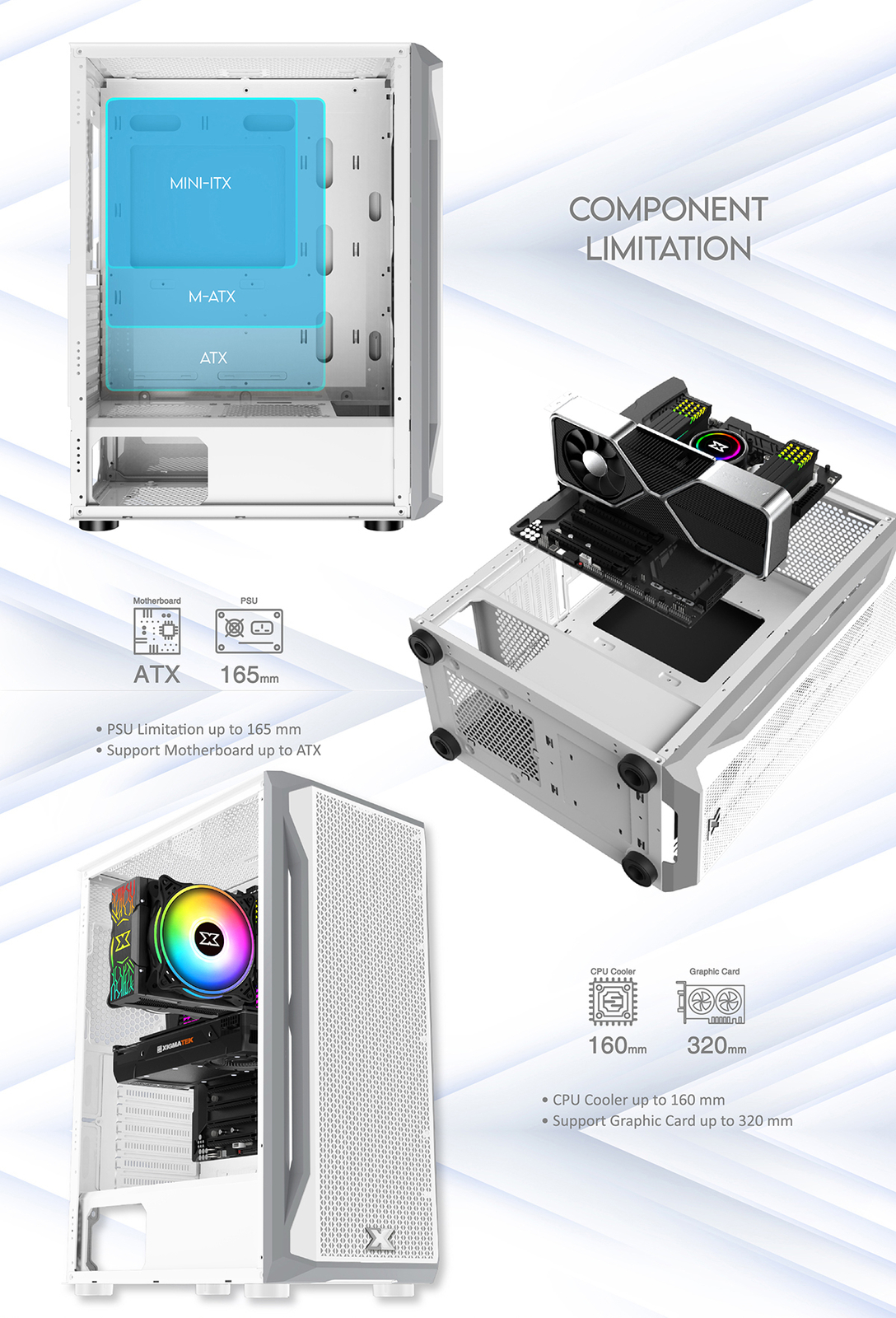 Xigmatek Gaming X Arctic Mid Tower Case at Mighty Ape NZ