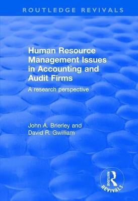 Human Resource Management Issues in Accounting and Auditing Firms by John A. Brierley image
