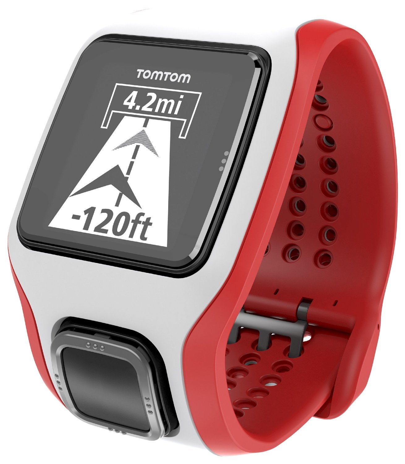 TomTom Multi-Sport Cardio Watch - White/Red image