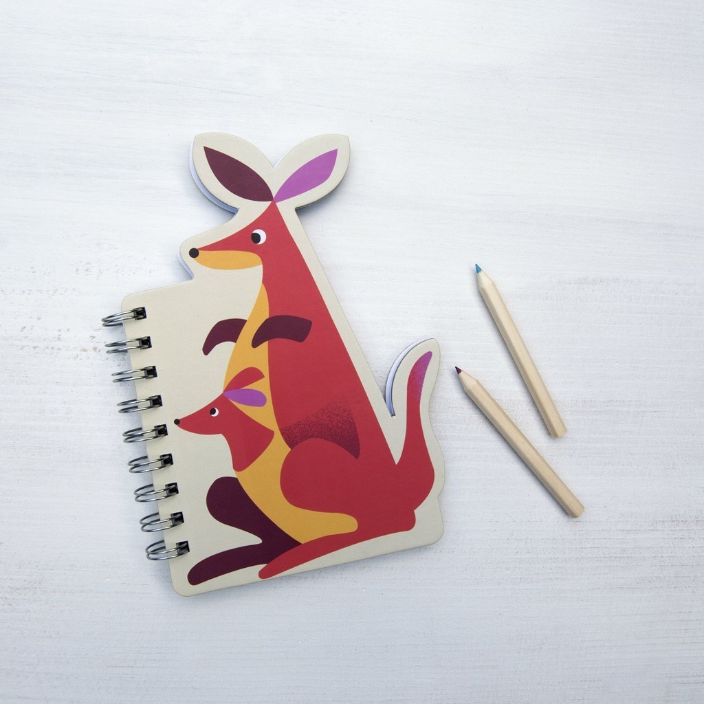 Colourful Creatures Spiral Notebook - Kangaroo