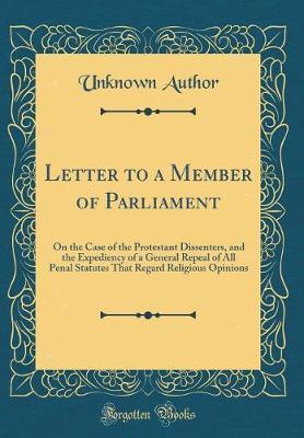 Letter to a Member of Parliament by Unknown Author image
