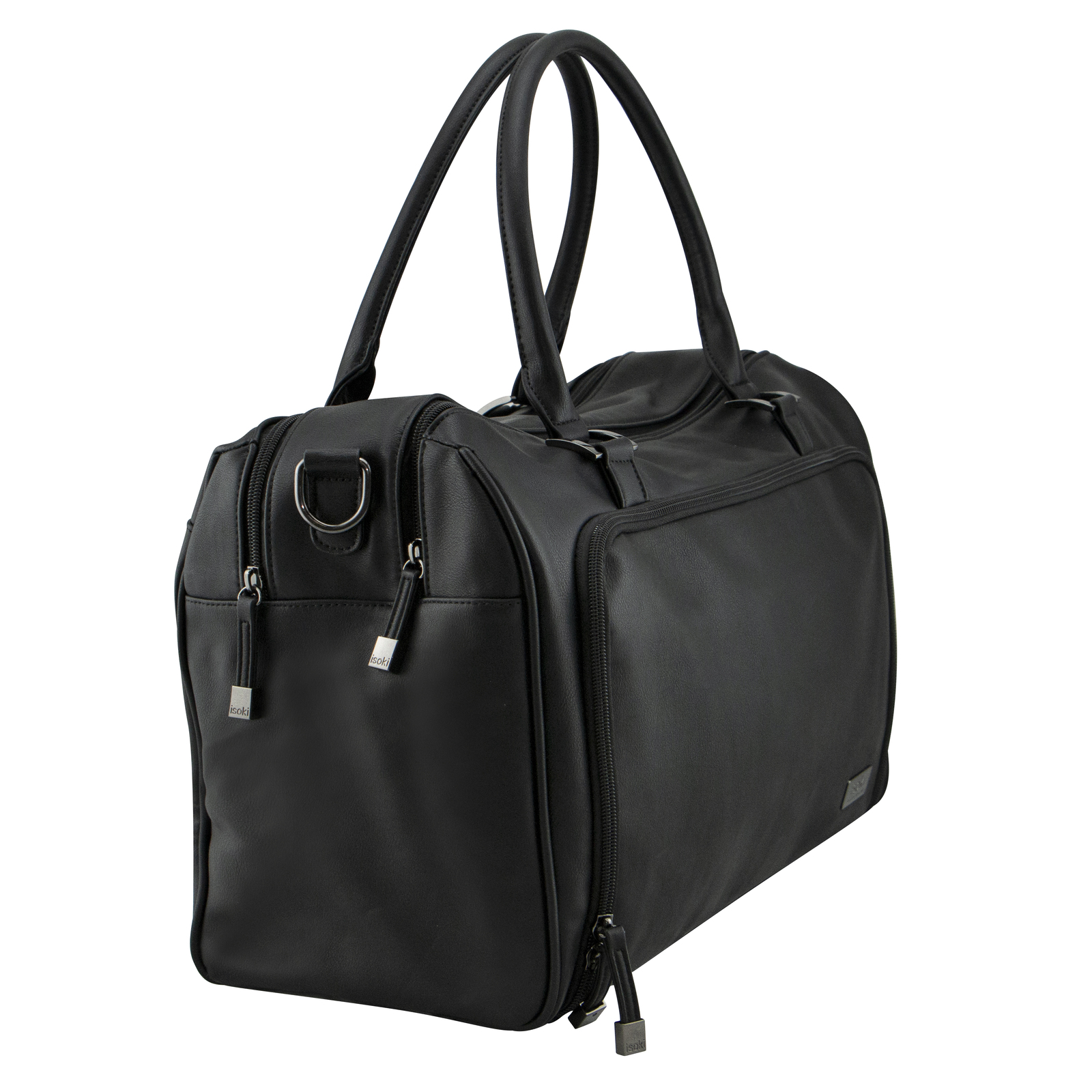 Isoki: Nappy Bag Double Zip Satchel - Onyx image