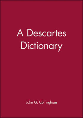 A Descartes Dictionary by John Cottingham image