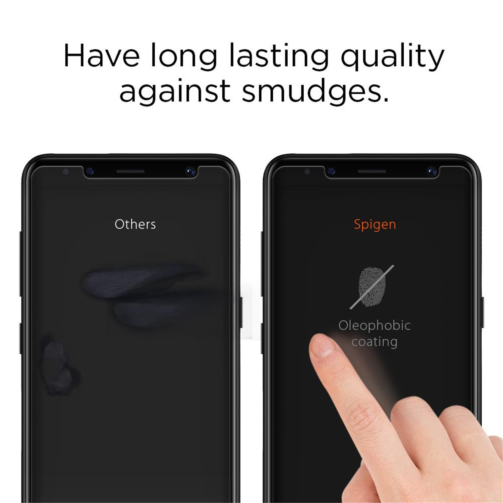 Spigen Galaxy A8 (2018) Premium Tempered Glass Screen Protector image