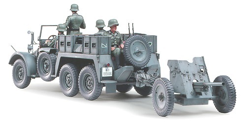 Tamiya 1/35 Krupp Towing Truck W/37mm Pak - Model Kit image
