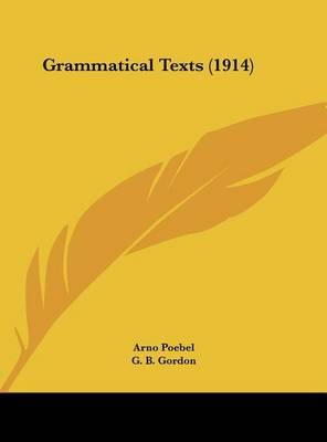 Grammatical Texts (1914) by Arno Poebel image