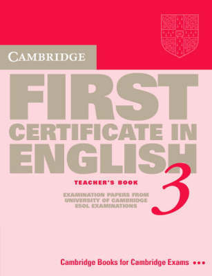 Cambridge First Certificate in English 3 Teacher's book image