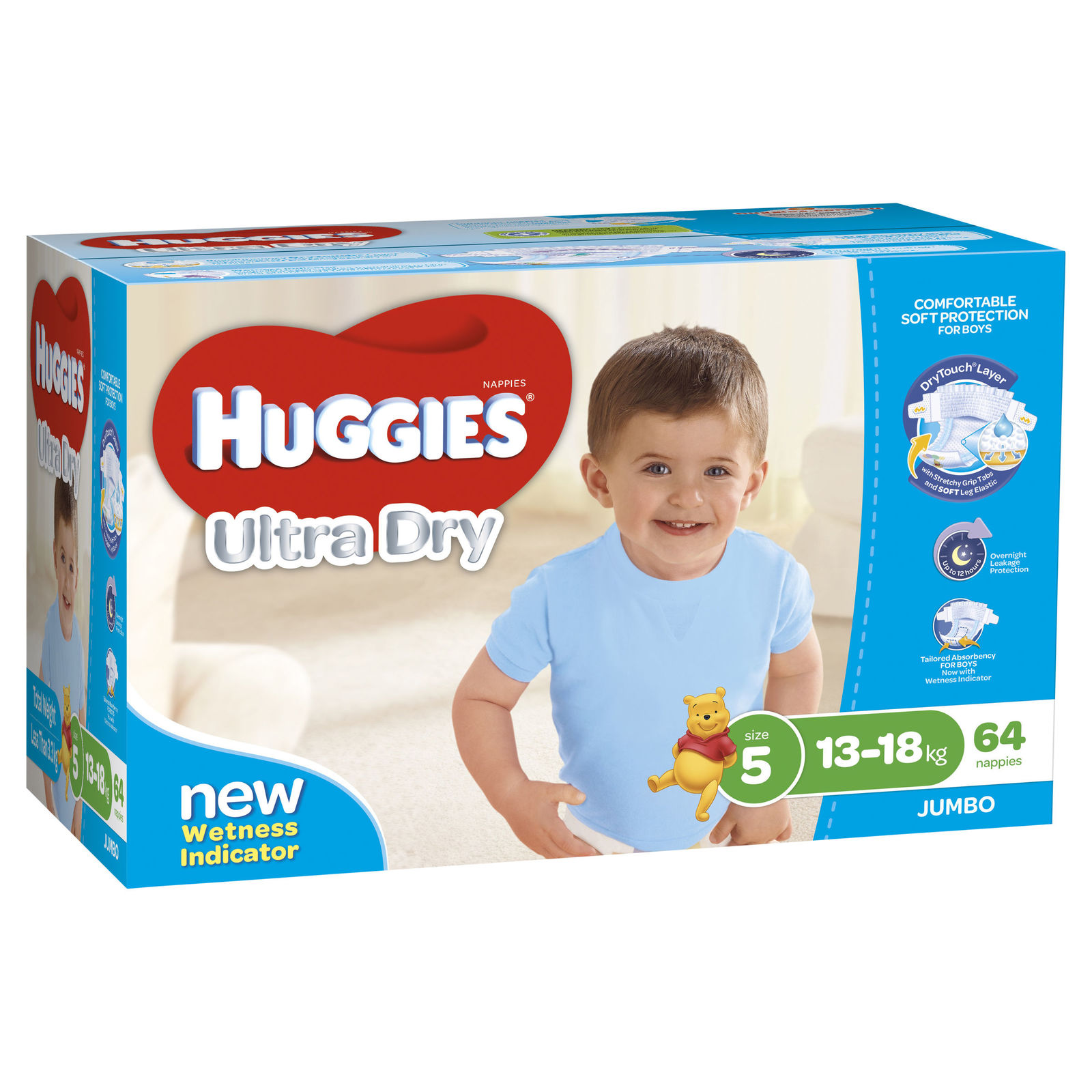 Huggies Ultra Dry Nappies: Jumbo Pack - Walker Boy 13-18kg (64) image