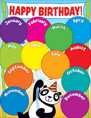 Panda Birthday Chart by Teacher's Friend image