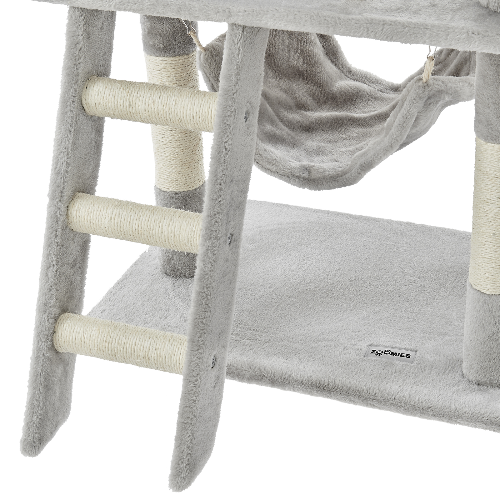 Buy Zoomies Large Cat Scratching Post Tree 141cm Light Grey at Mighty