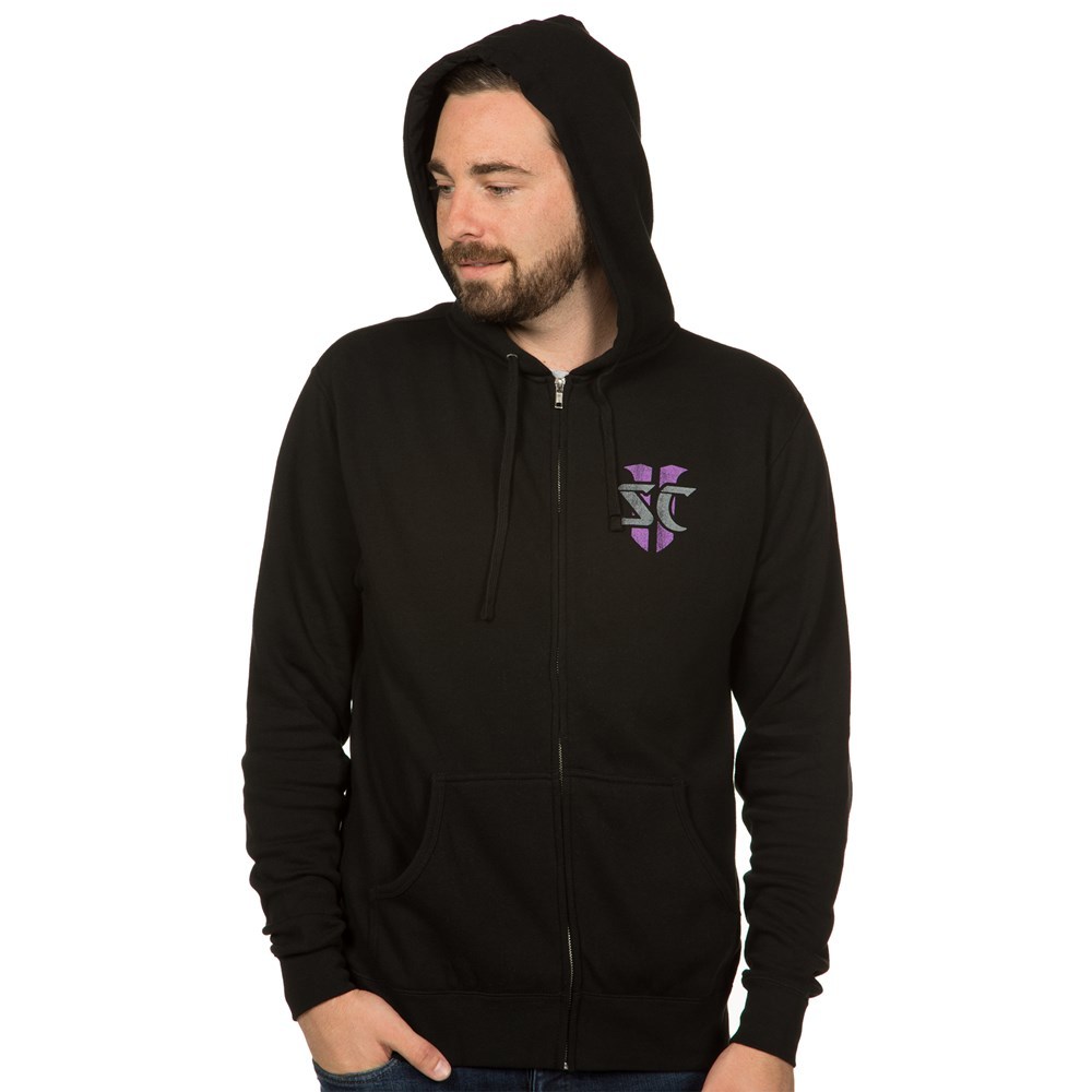 StarCraft II Heart of the Swarm Zerg Vintage Logo Zip-up Hoodie (Small)