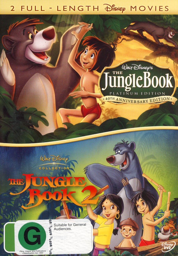Jungle Book (1967) / Jungle Book 2 (2 Disc Set) on DVD image