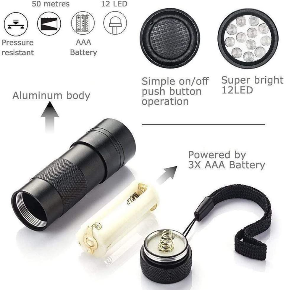 Ultraviolet LED Flashlight (Stain Detector) image