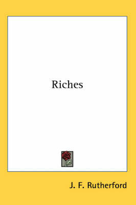 Riches by J.F. Rutherford image
