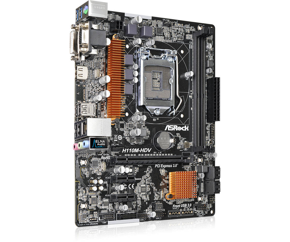 ASRock H110M-HDV Intel H110 Motherboard image