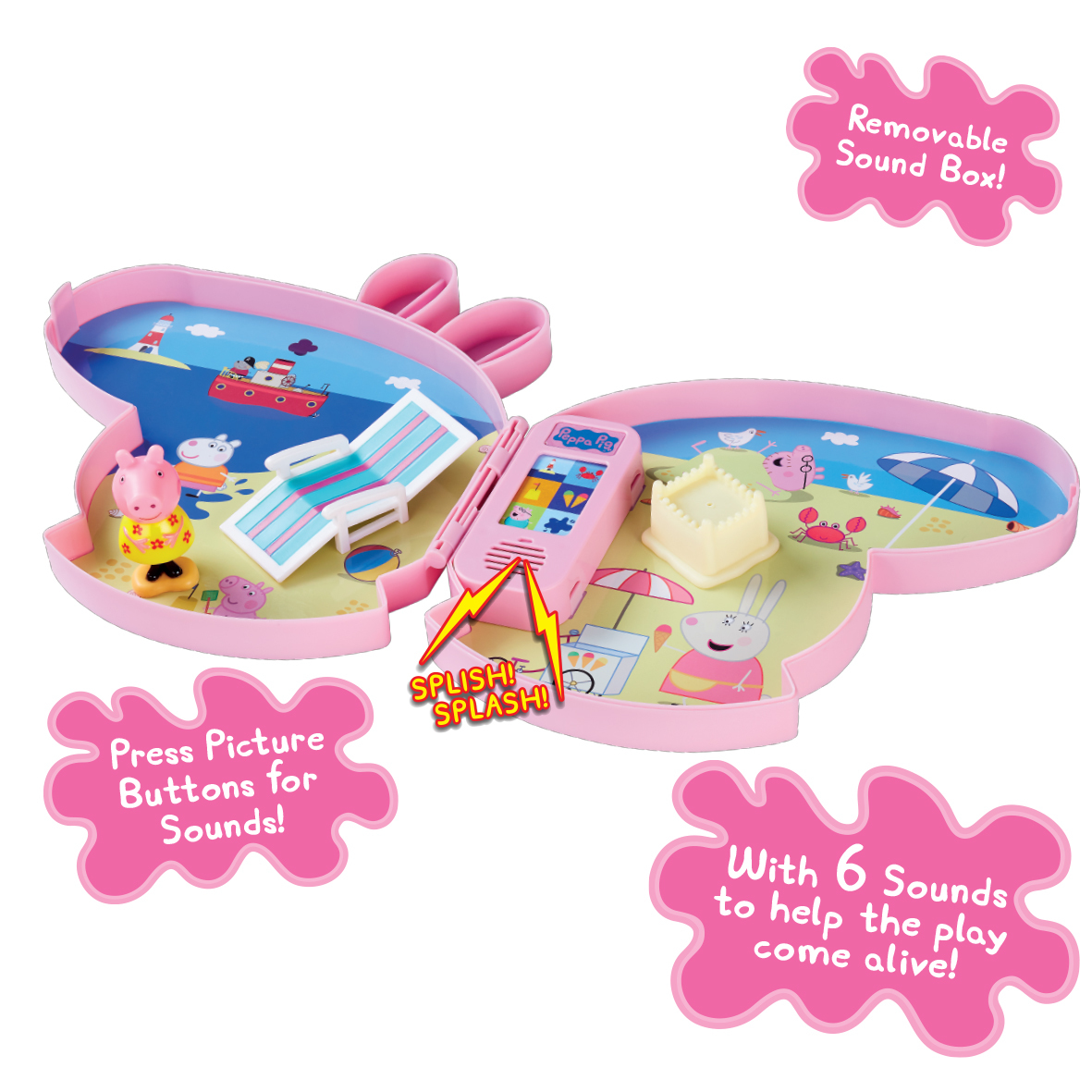 Peppa Pig: Pick Up & Play Case - Seaside