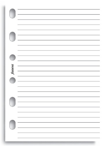 Filofax - Pocket Lined Notepaper - White (25 Sheets) image