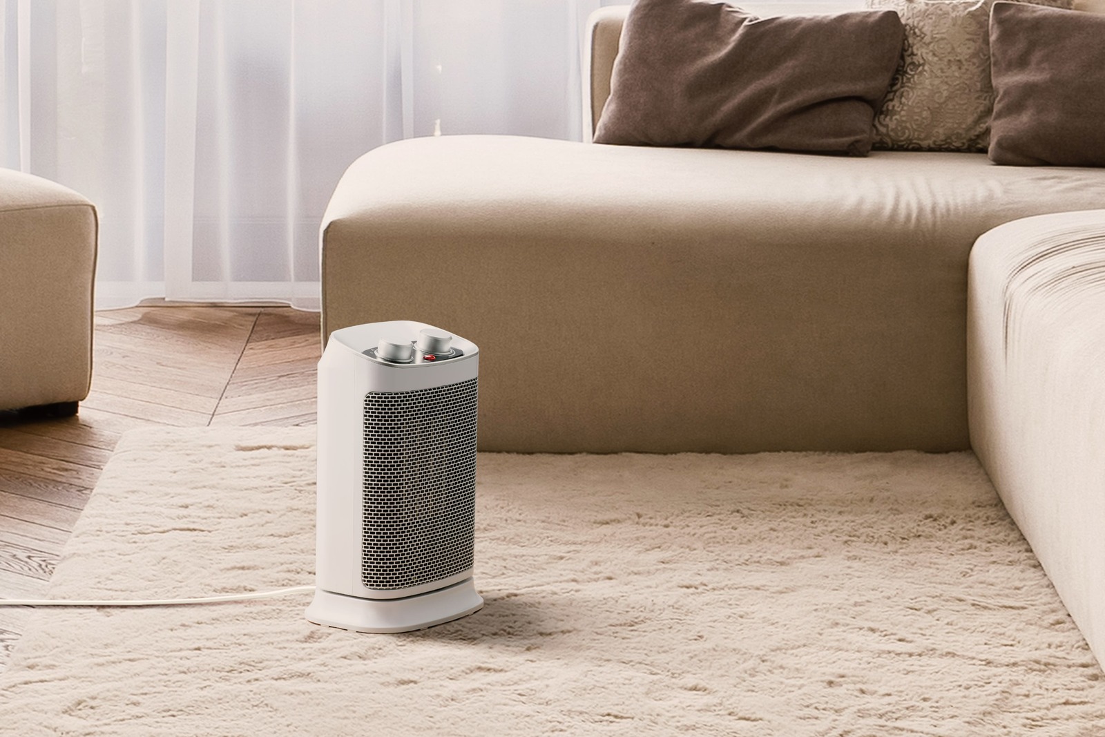 Buy Kogan 1500W Ceramic Fan Heater with Thermostat (White) at Mighty Ape NZ