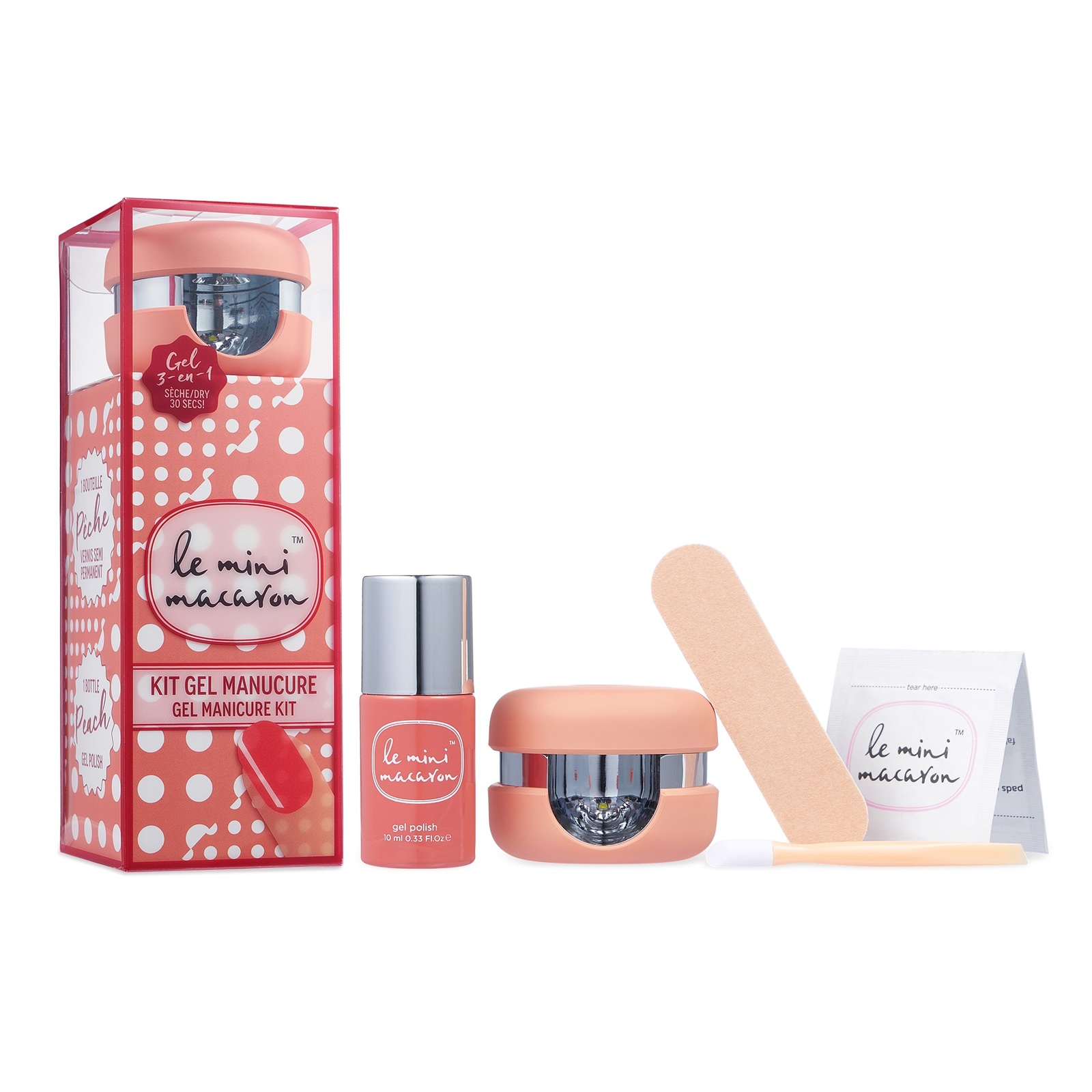 Buy Le Mini Macaron All in One Gel Manicure Kit Peach at Mighty Ape NZ