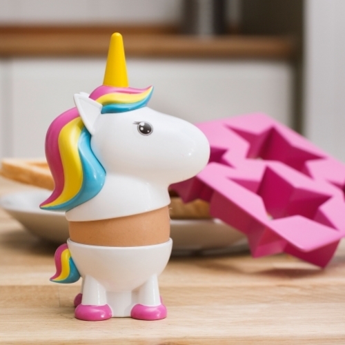 Unicorn Egg Cup and Star Toast Cutter Set