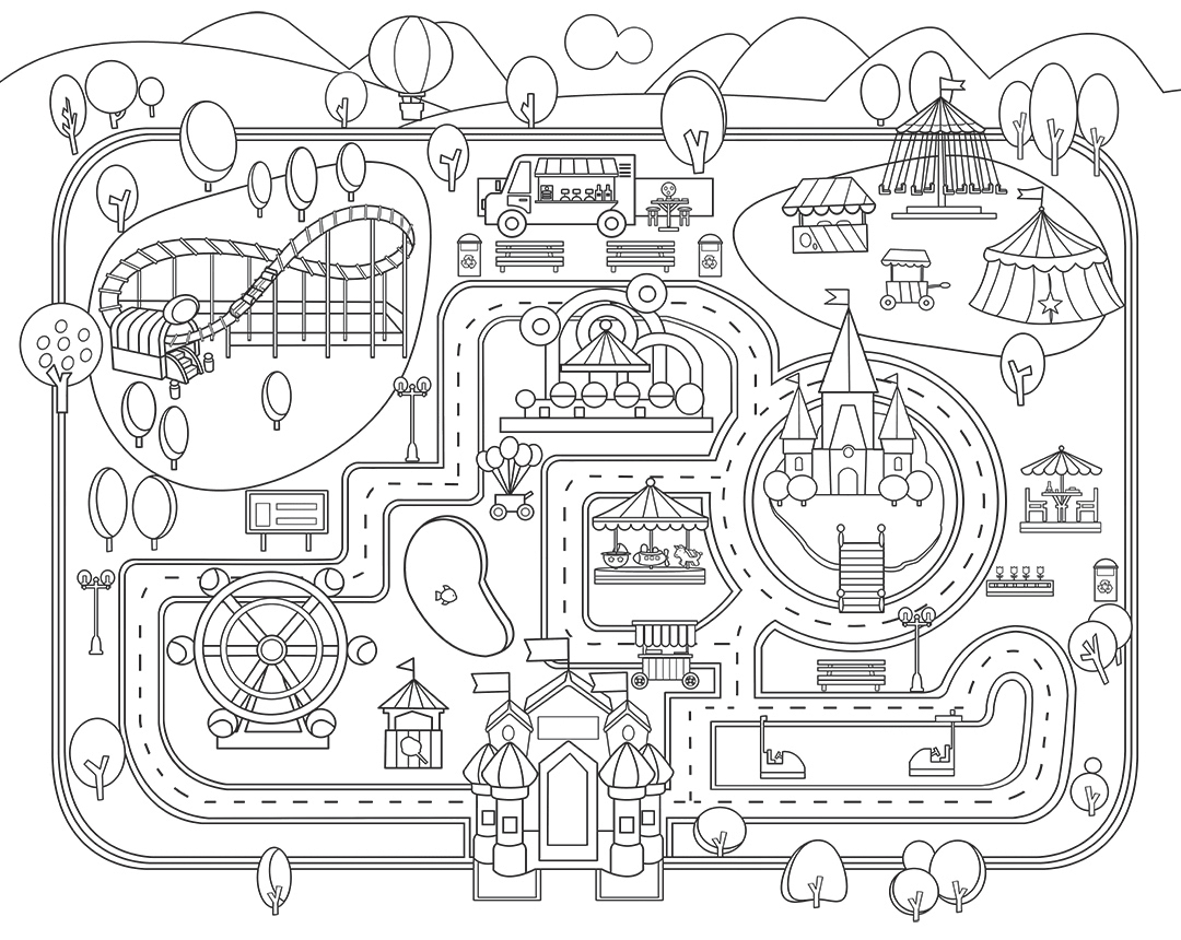 Everyone Loves Colouring: 100-Piece Jigsaw - The Fun Park image