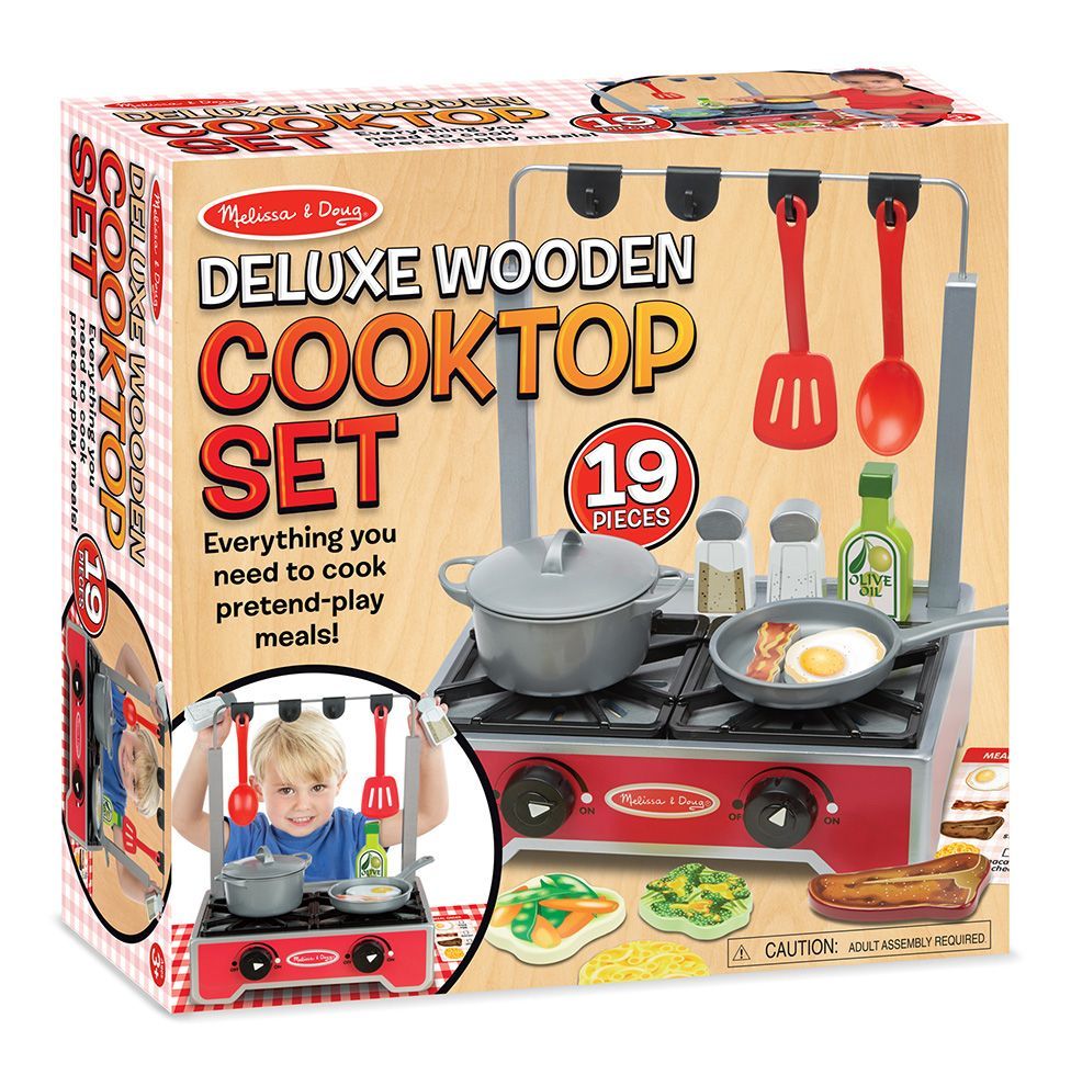 Melissa & Doug: Wooden Cooktop - Deluxe Play Set