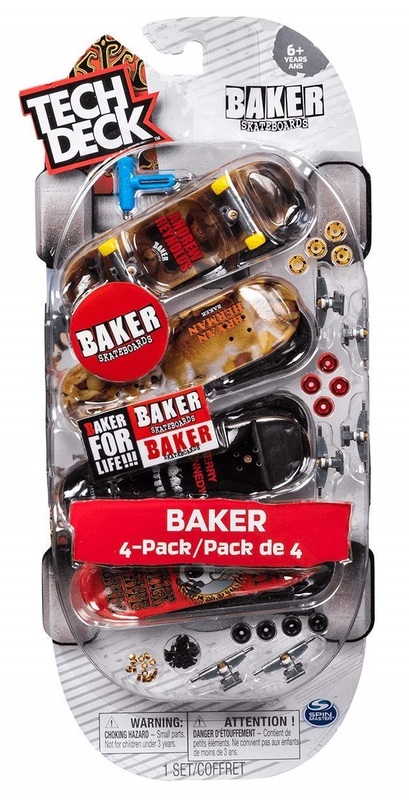 Tech Deck: Fingerboards 4-Pack - (Baker)