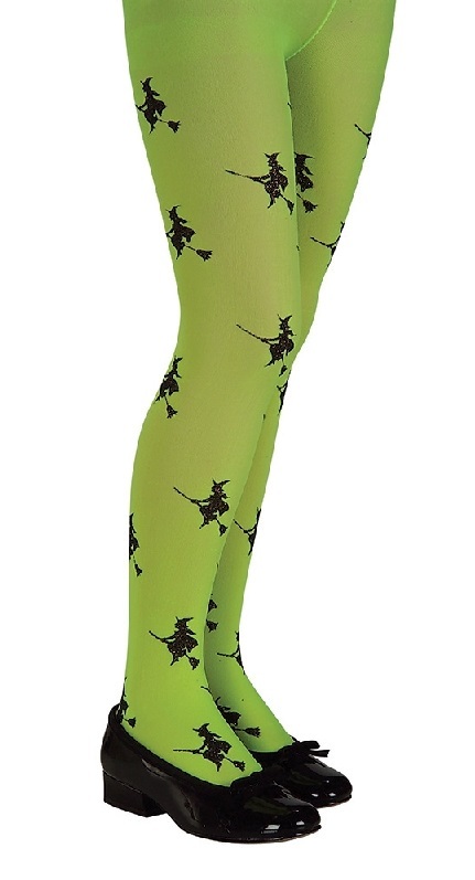 Rubie's: Glitter Witch Tights - Green (Small) image