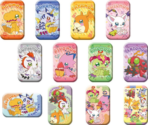 Digimon Adventure: Square Can Badge (Blind Bag) image