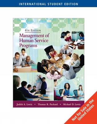 Management of Human Service Programs by Thomas R Packard image