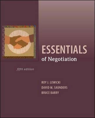 Essentials of Negotiation by Roy J Lewicki image