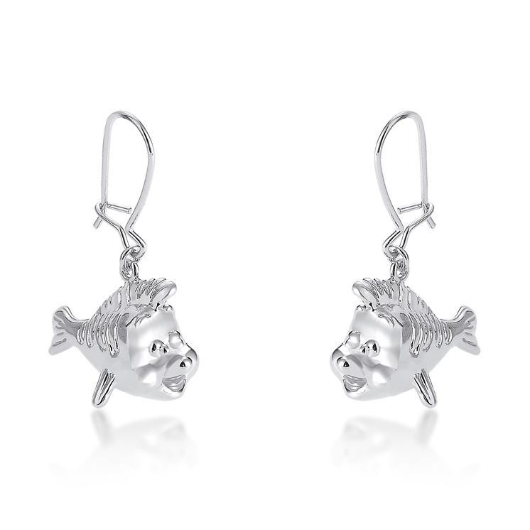 Couture Kingdom: Disney - Princess Ariel Flounder Hook Earrings (White Gold) image