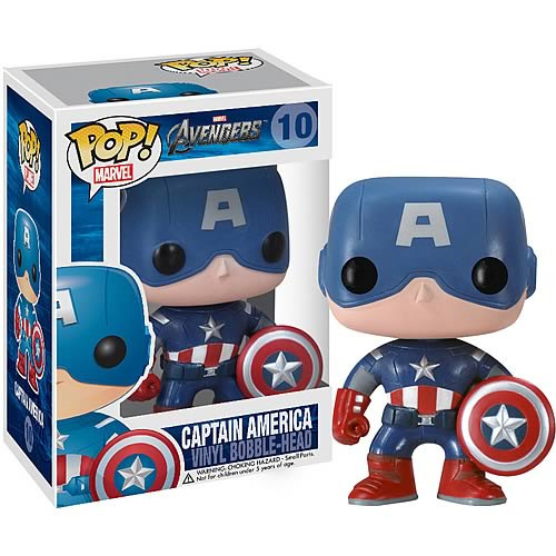 Avengers Movie - Captain America Pop! 9.5cm Vinyl Bobble Head image