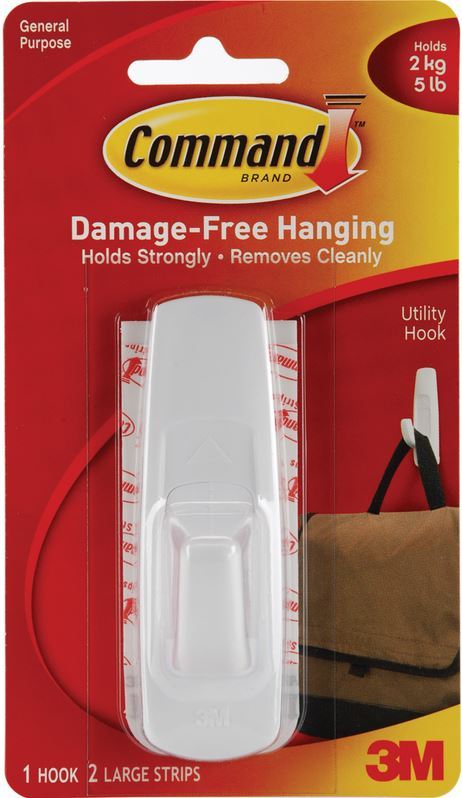 Command Large Hook - White (Single Hook)