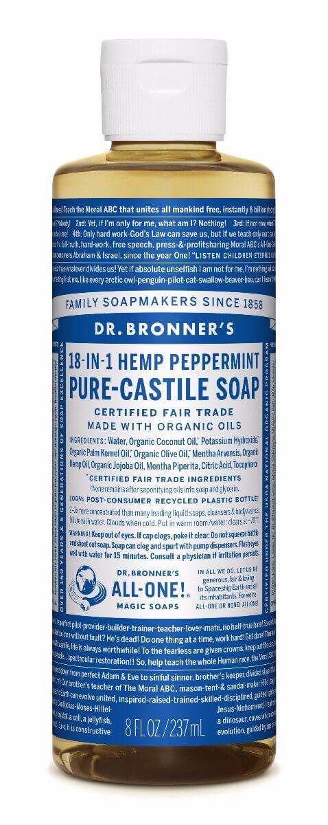 Dr. Bronner's: Pure Castile Liquid Soap - Peppermint (236ml) image