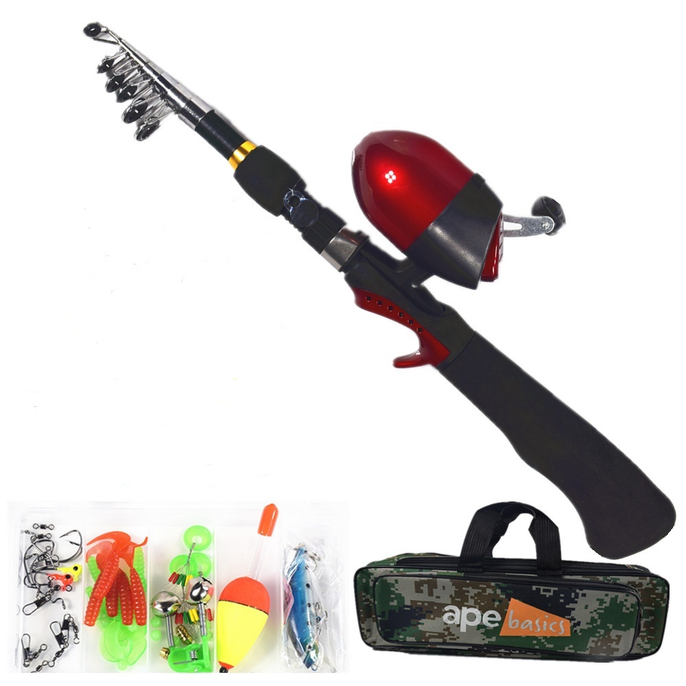 Buy Ape Basics Kids Telescopic Fishing Rod with Spincast Reel Combo