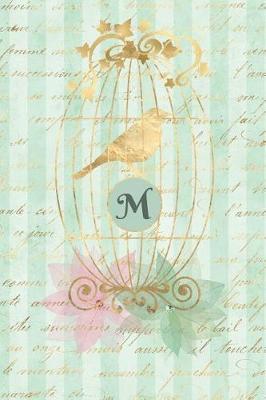 Plan on It Undated 12 Month Weekly Planner Gilded Bird in a Cage Personalized Letter M by Nine Forty Publishing image