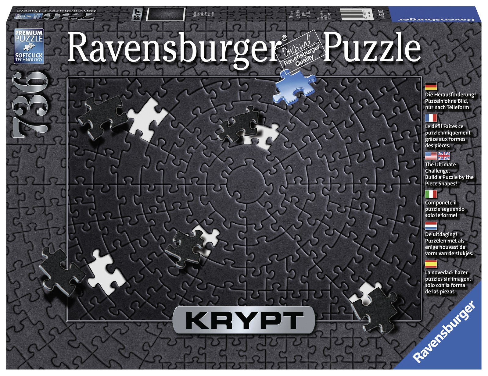 Ravensburger: 736-Piece Challenge Puzzle - Krypt (Black) image