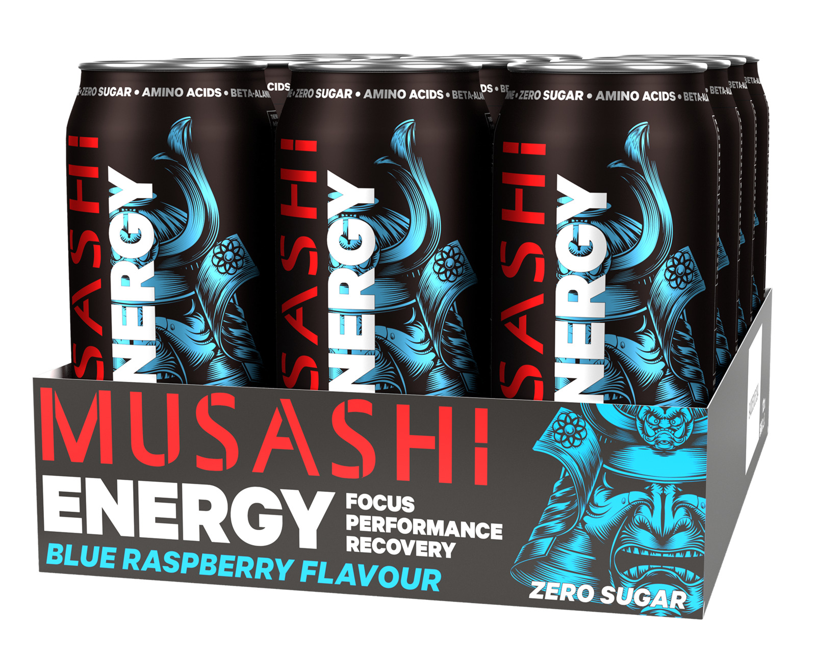 Buy Musashi Energy Drink Blue Raspberry 500ml (12Pack) at Mighty Ape NZ
