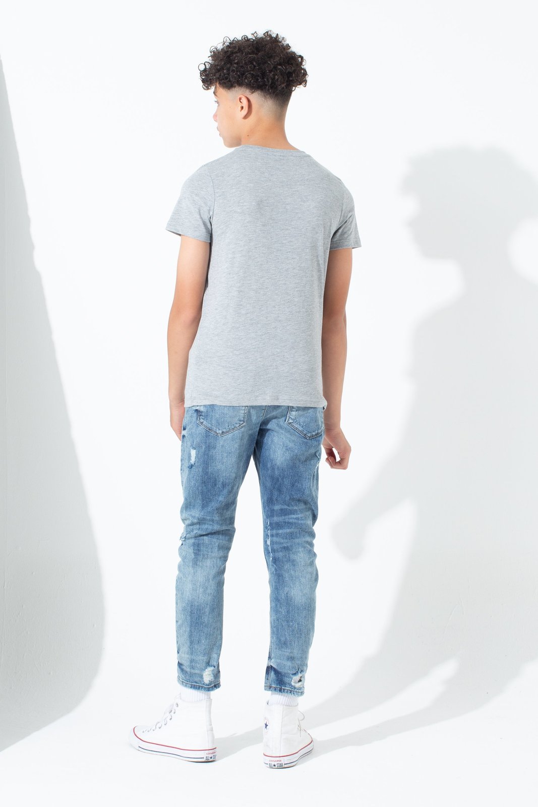 Just Hype: PlayStation Grey Dual Logo Kids T-Shirt - 7-8Y image