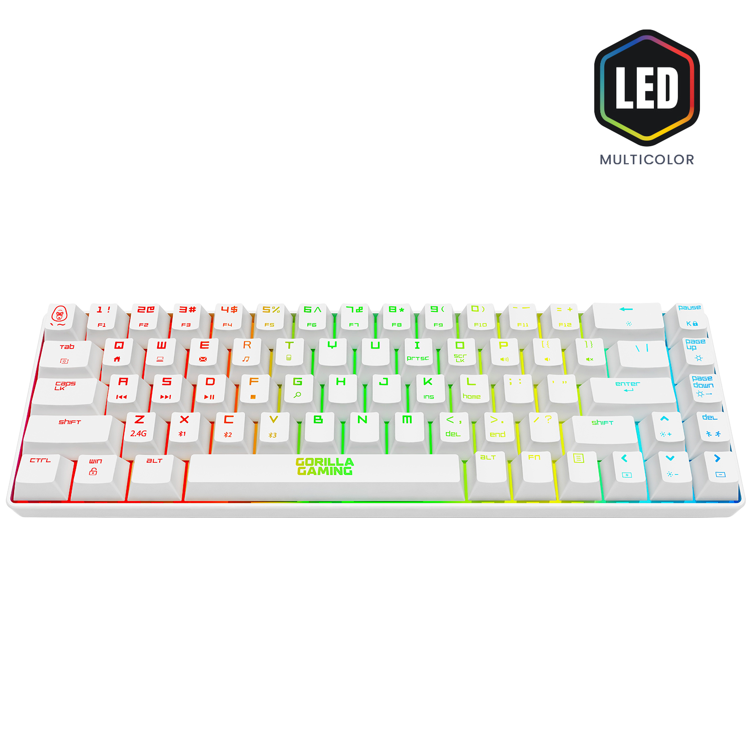 Gorilla Gaming Mini Wireless Mechanical Keyboard White InStock