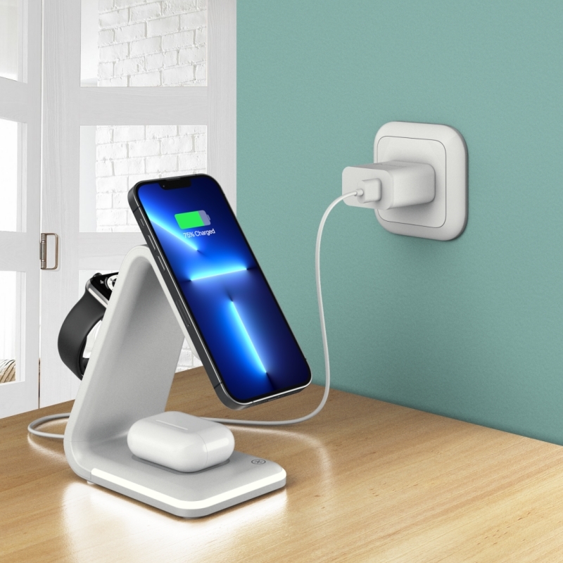 3in1 Wireless Charging Station for iPhone, AirPods, and Apple Watch
