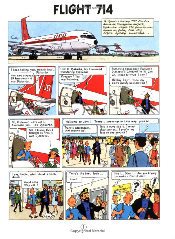 Tintin Flight 714 (The Adventures of Tintin #22) on Hardback by Herge