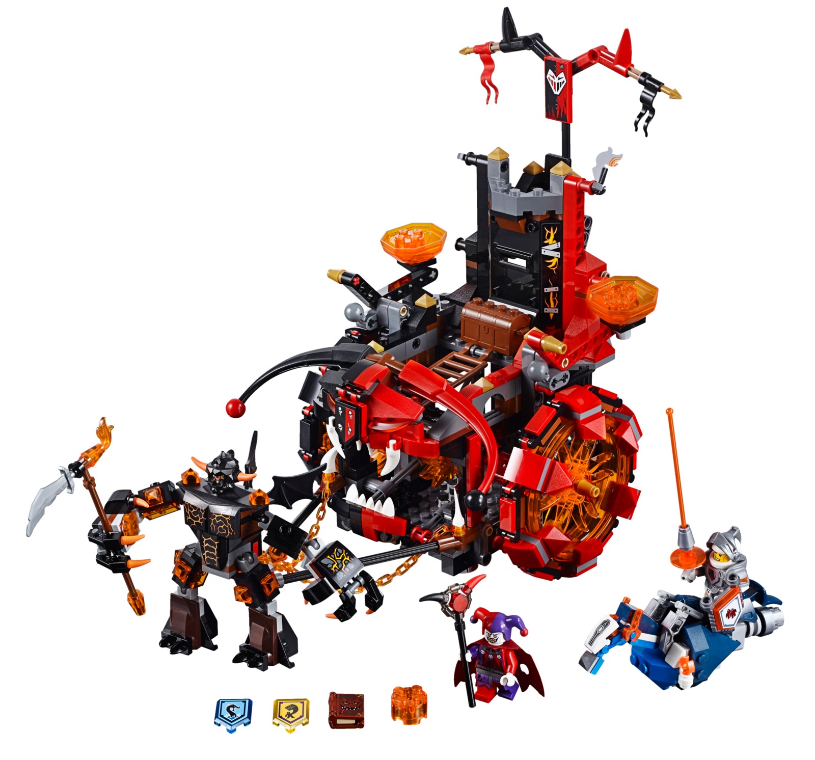 LEGO Nexo Knights Jestro Minifigure Evil Jester Electrified 70352 70356 nex087