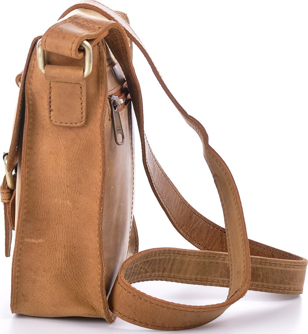 Urban Forest: Little Joe Leather Body Bag - Cognac image