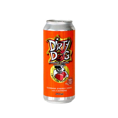 Dirty Dog Energy Drink 500mls Orange Lemon Thunder (12 Pack) at