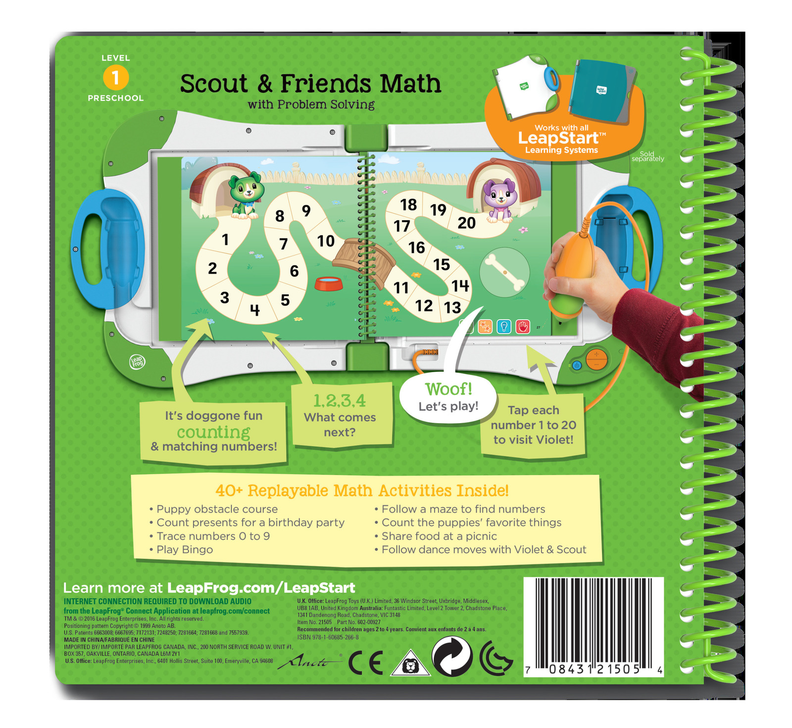 Leapstart: Scout & Friends Math - Activity Book (Level 1)