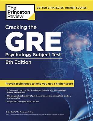 Cracking The Gre Psychology Subject Test, 8Th Edition by Princeton Review image