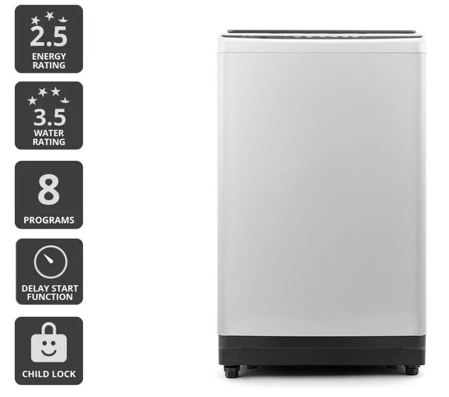 Buy Kogan 9kg Top Load Washing Machine Grey at Mighty Ape NZ