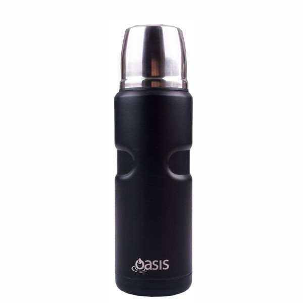 Oasis Stainless Steel Insulated Vacuum Flask - Matte Black (500ml)